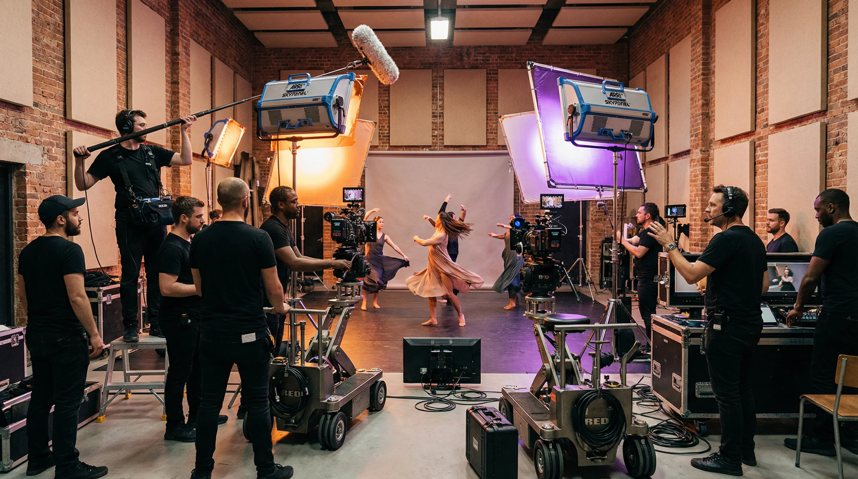 无限臀山传媒专业影棚拍摄现场全景